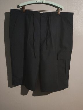 True Rock Men's Navy Blue Cargo Drawstring Shorts